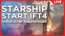 Thumbnail for LIVE: SpaceX Starship Raketenstart IFT4 aus der Starbase Texas | mit Mo von Senkrechtstarter deutsch | SENKRECHTSTARTER