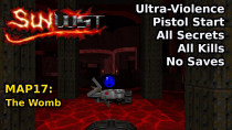 Thumbnail for Doom II: Sunlust - MAP17: The Womb (Ultra-Violence 100%) | decino