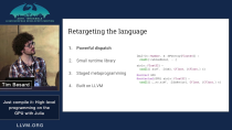 Thumbnail for 2019 EuroLLVM Developers’ Meeting: T. Besard “Just compile it: High-level programming on the GPU...” | LLVM