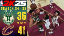 Thumbnail for MILWAUKEE BUCKS vs CLEVELAND CAVALIERS || SEASON 2024-2025 || NBA 2K25