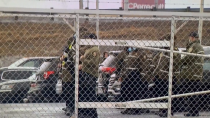 Thumbnail for NEW: Police are running drills as they prepare to crack down on truckers. This is right outside of Ottawa.