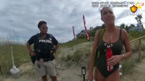 Thumbnail for Roastie final boss brings her vibrator to the beach and goes at it, gets dragged off by the piggies 