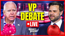 Thumbnail for 🚨 Vice President Debate LIVE Right NOW! Watch JD Vance Destroy Tim Walz | Special Guest Lara Trump | Benny Johnson