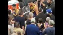 Thumbnail for Steph ripped his jersey walking off the court after the 2OT loss to the Lakers.(via @957thegame) | ESPN