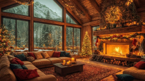 Thumbnail for Relaxing Christmas Jazz Instrumental Music for Relieve Stress - Cozy Night in a Winter Snow Cabin 🎅🎄 | Smooth Jazz BGM