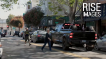 Thumbnail for Residents of Oakland blocked the road and threw eggs at “The People’s Convoy” in USA