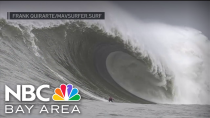 Thumbnail for Santa Cruz man rides potential record wave | NBC Bay Area