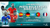 Thumbnail for 8 BESAR : SPANYOL VS JERMAN & PORTUGAL VS PRANCIS - THE DERBY S2 EPS 13 [LIVE REACTION] | Justinus Lhaksana