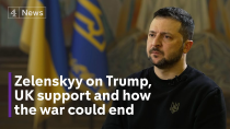 Thumbnail for ‘We couldn’t survive without US help’, President Zelenskyy tells Channel 4 News (extended interview) | Channel 4 News