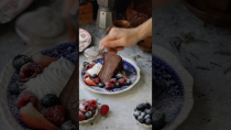 Thumbnail for Chocolate Basque Cheesecake😋  #food | Turkuaz Kitchen