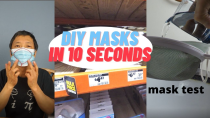 Thumbnail for DIY face masks in 10 seconds & improve cheaper masks #coronavirus #facemask | Genius Asian