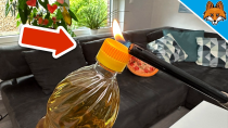 Thumbnail for Light the Cap of the Oil Bottle and WATCH WHAT HAPPENS💥(Ingenious Trick)🤯 | Smart Fox