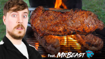 Thumbnail for MrBeast tries my STEAK Experiment, Feat. @MrBeast | Guga Foods