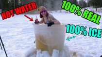 Thumbnail for WORLD'S FIRST ICE HOT TUB! ON FROZEN LAKE! | Beyond the press