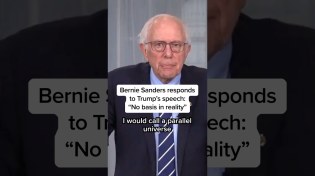 Thumbnail for Bernie Sanders responds to Trump's speech: 'No basis in reality' | MSNBC