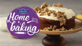 Thumbnail for Banana Cake with Cream Cheese Frosting | Emborg Home Baking