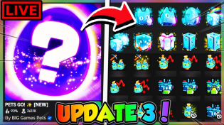 Thumbnail for (🔴LIVE) HUGE UPDATE 3 IS HERE in PETS GO!! (Roblox) | AlphaGG