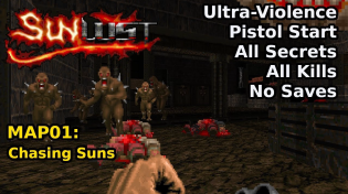 Thumbnail for Doom II: Sunlust - MAP01: Chasing Suns (Ultra-Violence 100%) | decino