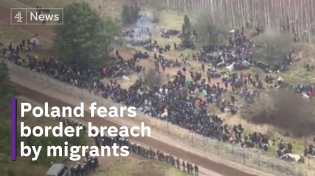 Thumbnail for Poland steps up patrols as migrants attempt to cross border with Belarus | Channel 4 News