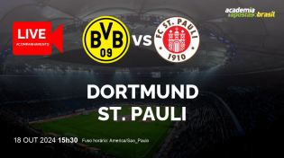 Thumbnail for DORTMUND X ST. PAULI AO VIVO | ALEMANHA - BUNDESLIGA - RODADA 7 | NARRAÇÃO | Academia das Apostas Brasil