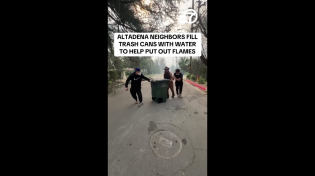 Thumbnail for Altadena neighbors fill trash cans with water to help put out flames | ABC7