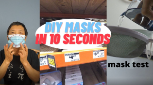 Thumbnail for DIY face masks in 10 seconds & improve cheaper masks #coronavirus  #facemask | Genius Asian