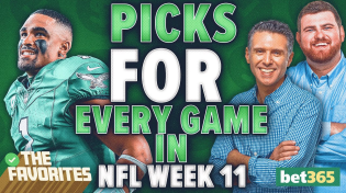 Thumbnail for NFL Week 11 Betting Predictions & BETS for EVERY NFL Game! NFL Expert Picks | The Favorites Podcast