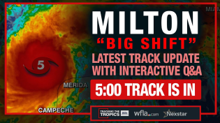 Thumbnail for #BREAKING: "BIG SHIFT" IN TRACK: Hurricane Milton's New Cone with Live Q&A | Tracking the Tropics