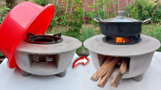 Thumbnail for How To Cast a Cement Stove With a Plastic Pots is Both Easy and Save Firewood. | Creation from Cement