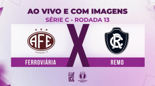 Thumbnail for AO VIVO E COM IMAGENS: FERROVIÁRIA X REMO | RODADA 13 | SÉRIE C 2024 | Nosso Futebol