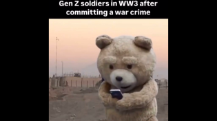 Thumbnail for Gen Z soldiers in WW3 garter committing a war crime | FunnyMemeSpot