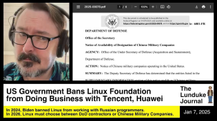 Thumbnail for US Government Bans Linux Foundation from Doing Business with Tencent, Huawei | Bryan Lunduke