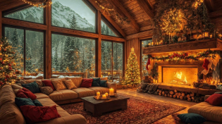 Thumbnail for Relaxing Christmas Jazz Instrumental Music for Relieve Stress - Cozy Night in a Winter Snow Cabin 🎅🎄 | Smooth Jazz BGM