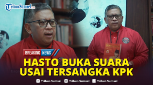 Thumbnail for 🔴BREAKING NEWS: Pernyataan Sekjen PDIP Hasto Kristiyanto usai Ditetapkan Sebagai Tersangka oleh KPK | Tribun Sumsel