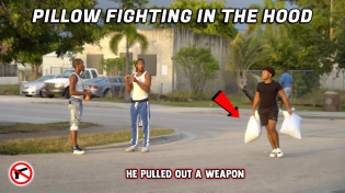 Thumbnail for PILLOW FIGHTING IN THE HOOD! | *Gone Wrong* | SmoothGio