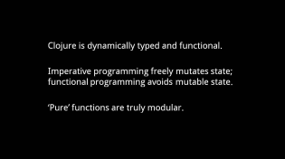 Thumbnail for Clojure - what's so great about it? | Brian Will