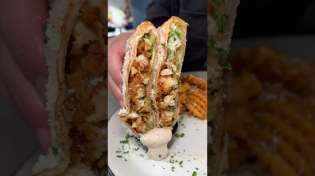 Thumbnail for CHICKEN CAESAR CRUNCH WRAP from Elm Street Diner in Norwalk, CT! 🥗🍗🌯🌮 Yes, please. #DEVOURPOWER | Devour Power TV