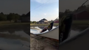 Thumbnail for Homemade trebuchet water slide ends predictably | FunnyMemeSpot