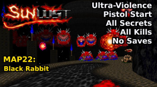 Thumbnail for Doom II: Sunlust - MAP22: Black Rabbit (Ultra-Violence 100%) | decino