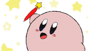 Thumbnail for kirby learns vhow to write 🖊️ | kekeflipnote