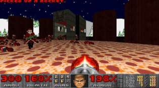 Thumbnail for Doom A Bonecrushing Pizza Clipmas! (2022) D2ALL Full Game UV Max Speedrun 12:48 100% Kills / Secrets | Doom Speedruns by Andrea Rovenski